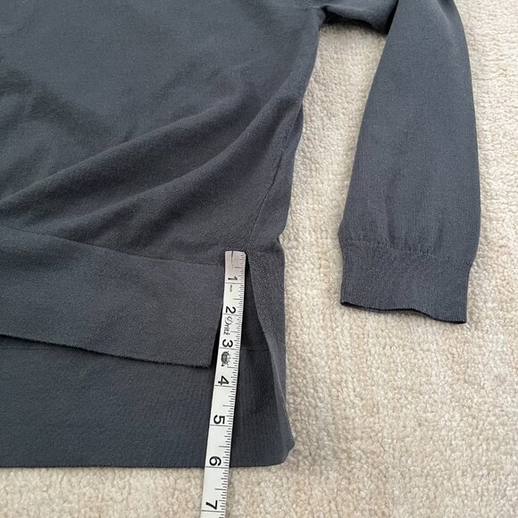 Uniqlo Grey Hilo Cotton Blend Sweater Knit Top M - Picture 8 of 10